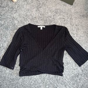 Express wrap front crop top